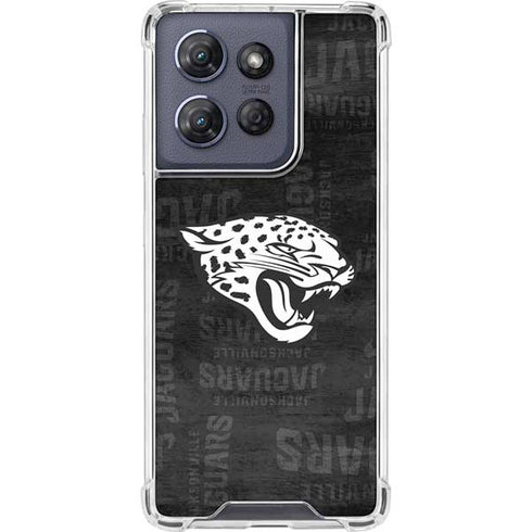 NFL Jacksonville Jaguars Black & White Moto G Play 5G (2025) Clear Case